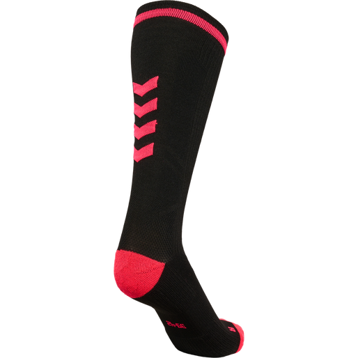 ELITE INDOOR SOCK HIGH, BLACK/DIVA PINK, packshot