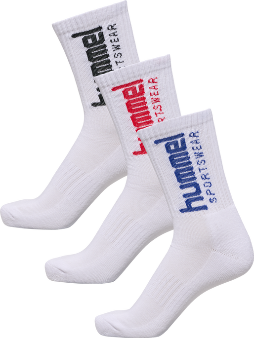 hml3-PACK SOCKS SPORTSWEAR BIG, WHITE, packshot