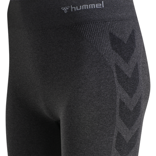 hmlCI SEAMLESS MID WAIST TIGHTS, BLACK MELANGE, packshot