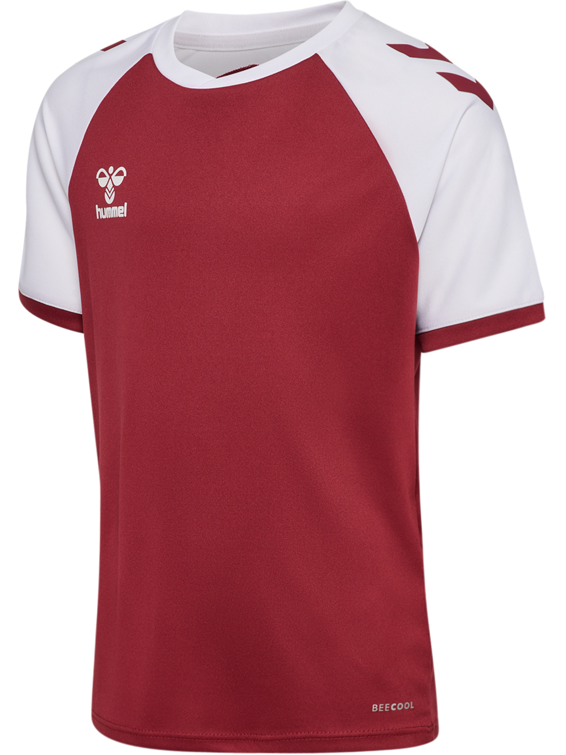 hmlMATCH LEAGUE JERSEY S/S KIDS, MAROON/WHITE, packshot
