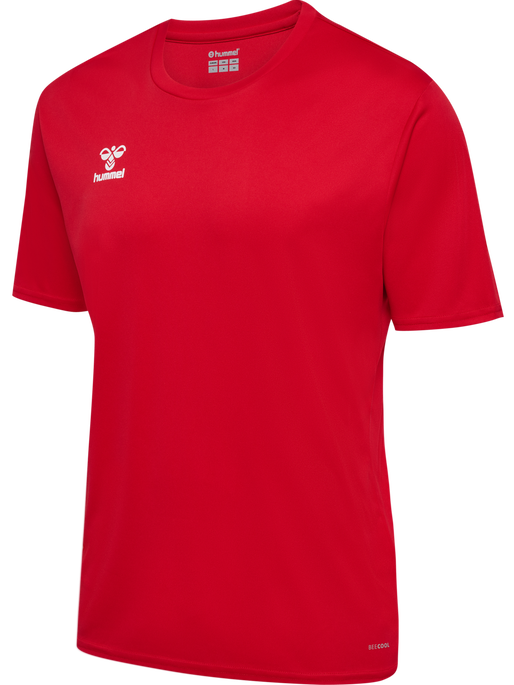 hmlESSENTIAL JERSEY S/S, TRUE RED, packshot