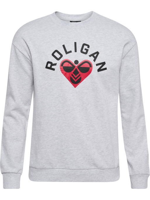 hmlROLIGAN SWEATSHIRT, LIGHT GREY MELANGE, packshot