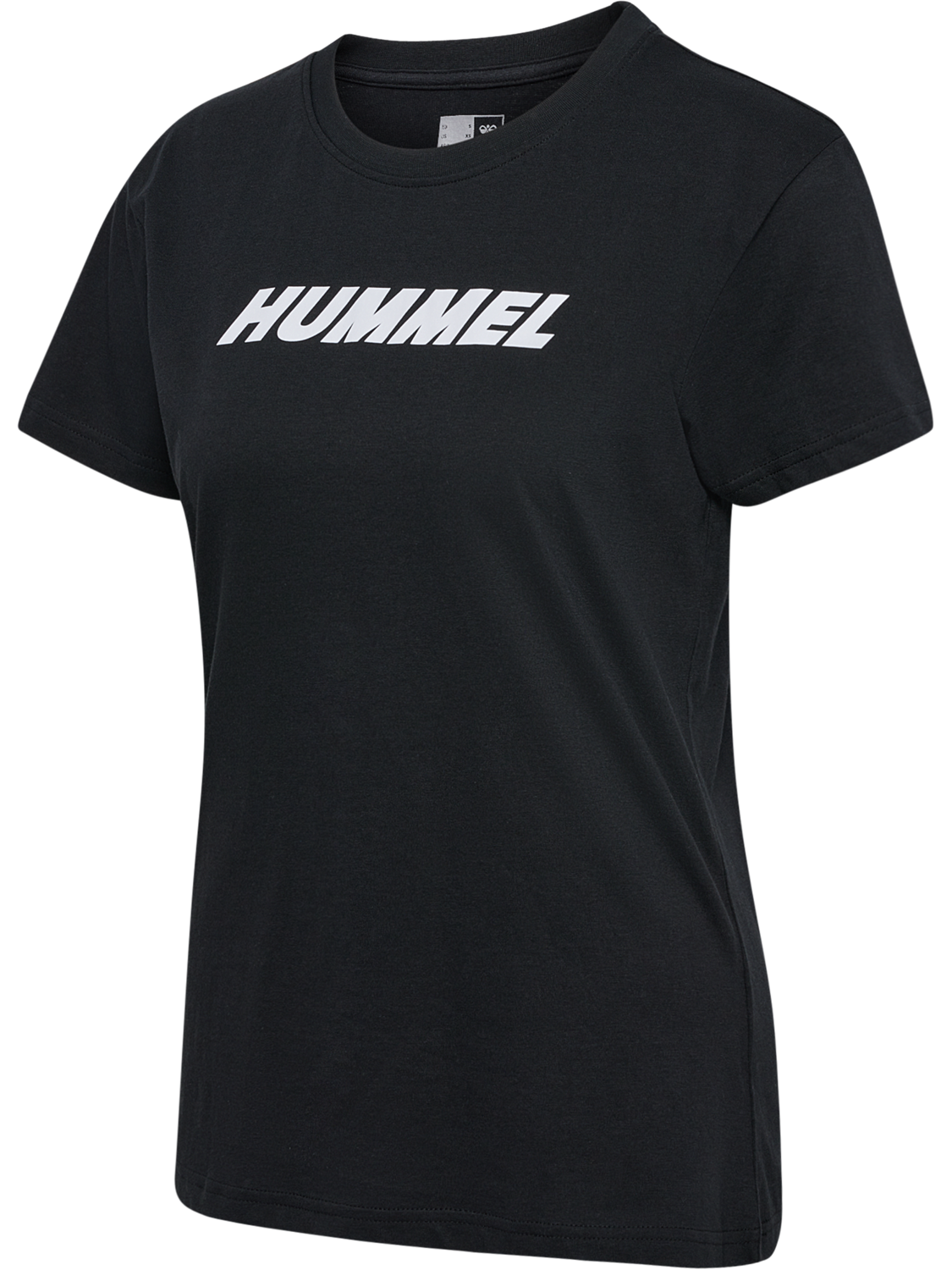 hmlELEMENTAL LOGO COTTON TEE WOMAN, BLACK, packshot