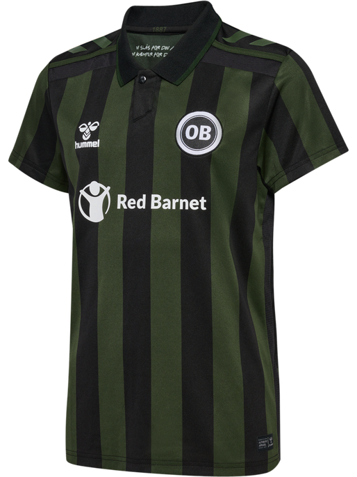 OB 24/25 AWAY JERSEY SS KIDS, BLACK PR, packshot