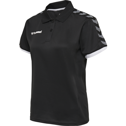 hmlAUTHENTIC WOMAN FUNCTIONAL POLO, BLACK/WHITE hmlAUTHENTIC WOMAN FUNCTIONAL POLO, BLACK/WHITE, packshot