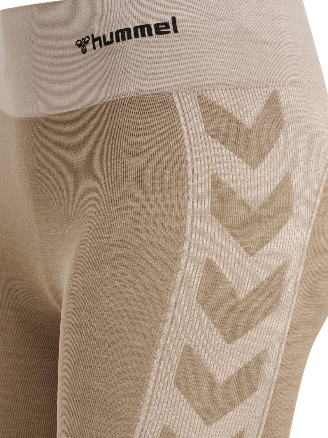 hmlCLEA SEAMLESS MID WAIST TIGHTS, CHATEAU GRAY/DRIFTWOOD MELANGE, packshot