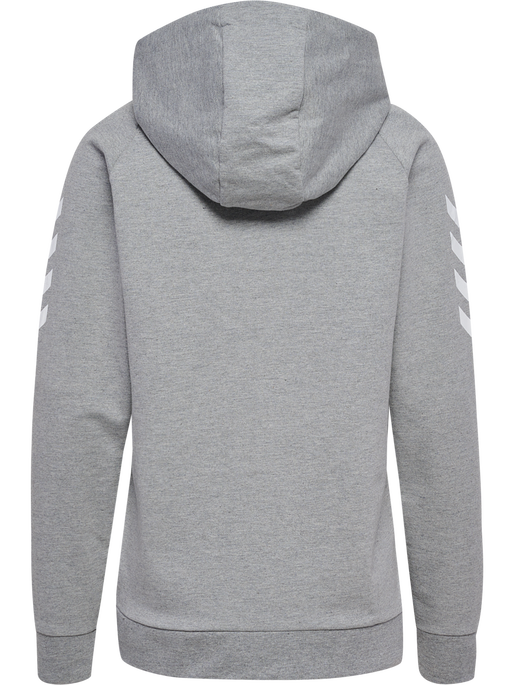 HMLGO COTTON HOODIE WOMAN, GREY MELANGE, packshot