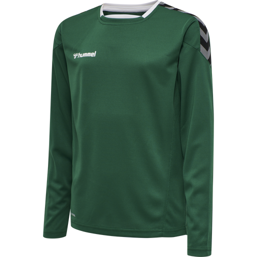 hmlAUTHENTIC KIDS POLY JERSEY L/S, EVERGREEN, packshot