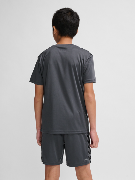 hmlAUTHENTIC PL JERSEY S/S KIDS, ASPHALT, model