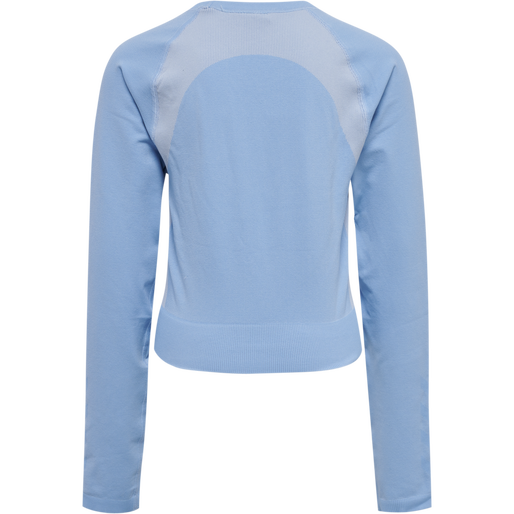 hmlSI SEAMLESS CROPTOP L/S, BEL AIR BLUE, packshot