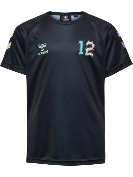 hmlSHIMMER T-SHIRT S/S, BLACK hmlSHIMMER T-SHIRT S/S, BLACK, packshot