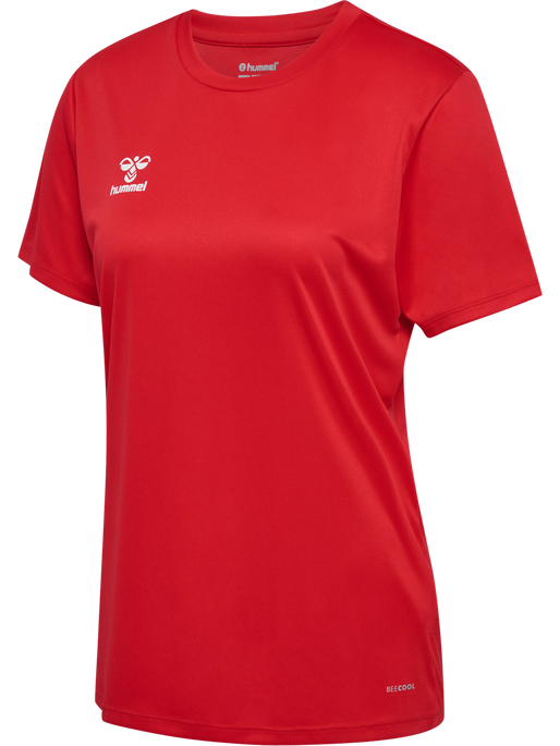 hmlESSENTIAL JERSEY S/S WOMAN, TRUE RED, packshot