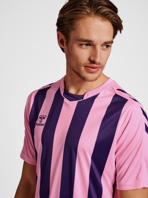 hmlCORE XK STRIPED JERSEY S/S, COTTON CANDY, model