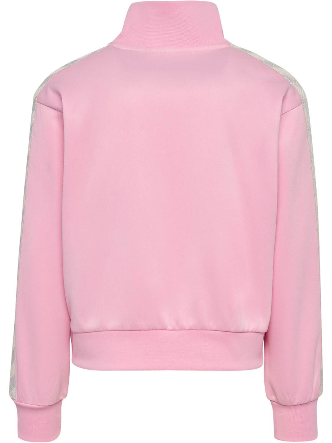 hmlJR REG POLY TAPE GIRL ZIP JACKET, ROSEATE SPOONBILL, packshot