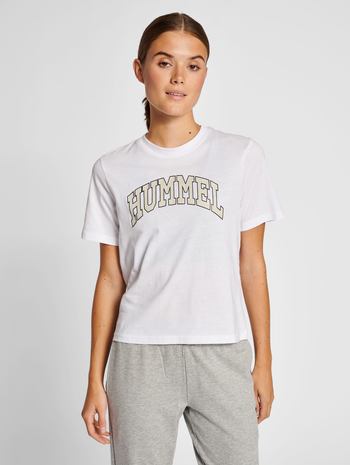 hmlIC GILL LOOSE T-SHIRT, WHITE, model