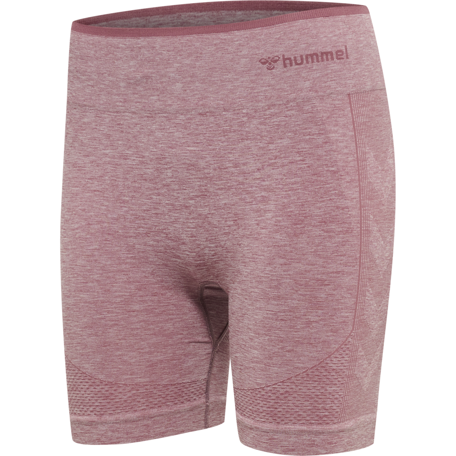 hmlMT UNA SEAMLESS MID WAIST SHORTS, DUSKY ORCHID MELANGE, packshot