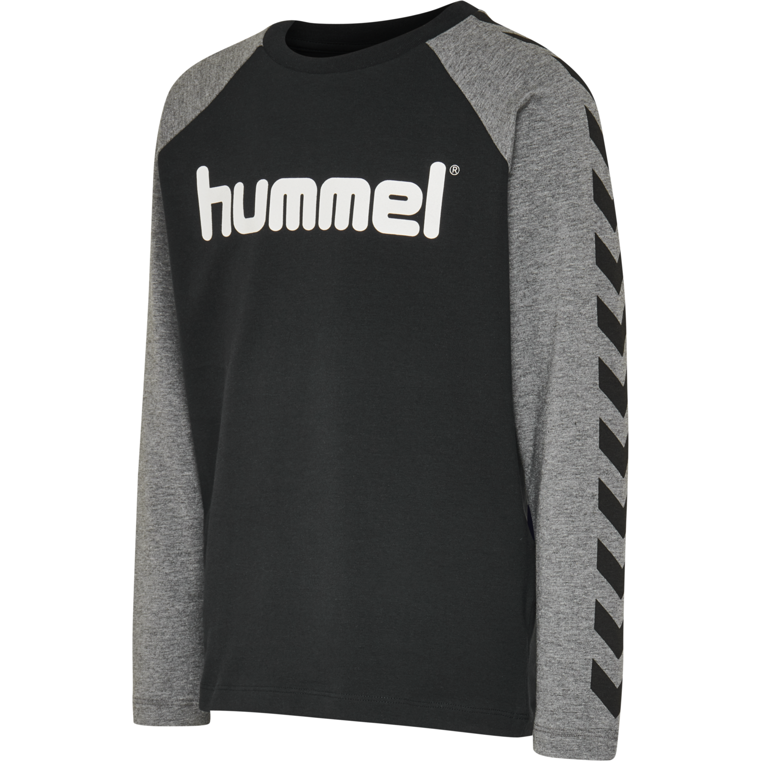 hmlBOYS T-SHIRT L/S, BLACK, packshot