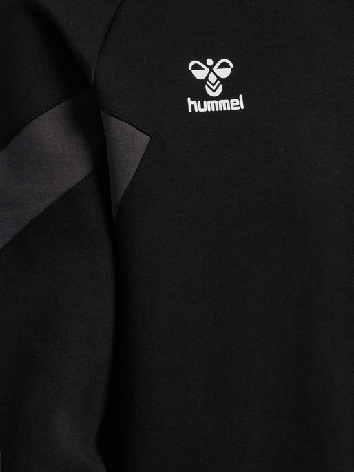 hmlTRAVEL SWEAT HOODIE, BLACK hmlTRAVEL SWEAT HOODIE, BLACK, packshot