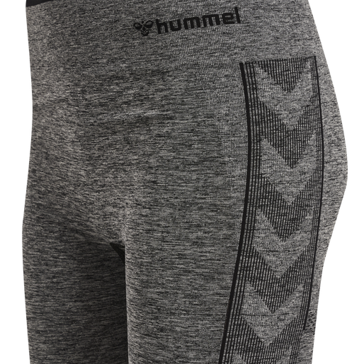 hmlMT UNA SEAMLESS MID WAIST TIGHTS, BLACK MELANGE hmlMT UNA SEAMLESS MID WAIST TIGHTS, BLACK MELANGE, packshot