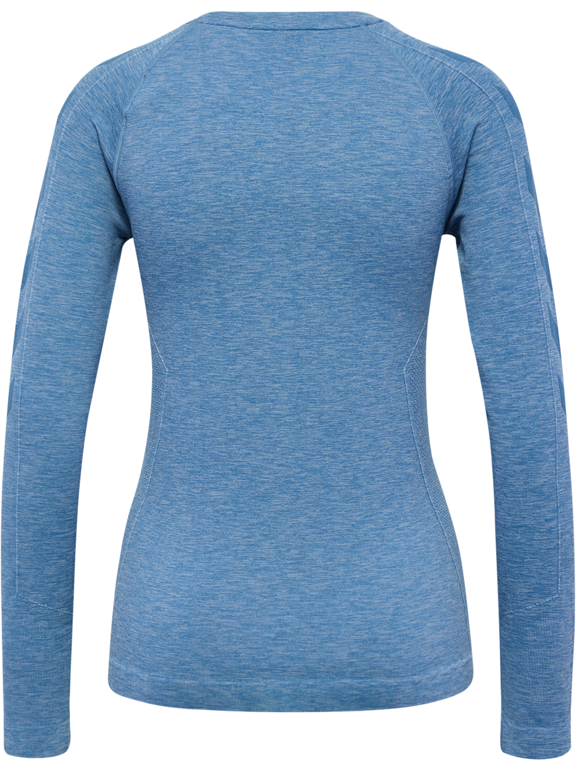 hmlCANA SEAMLESS T-SHIRT LS, CORONET BLUE MELANGE, packshot