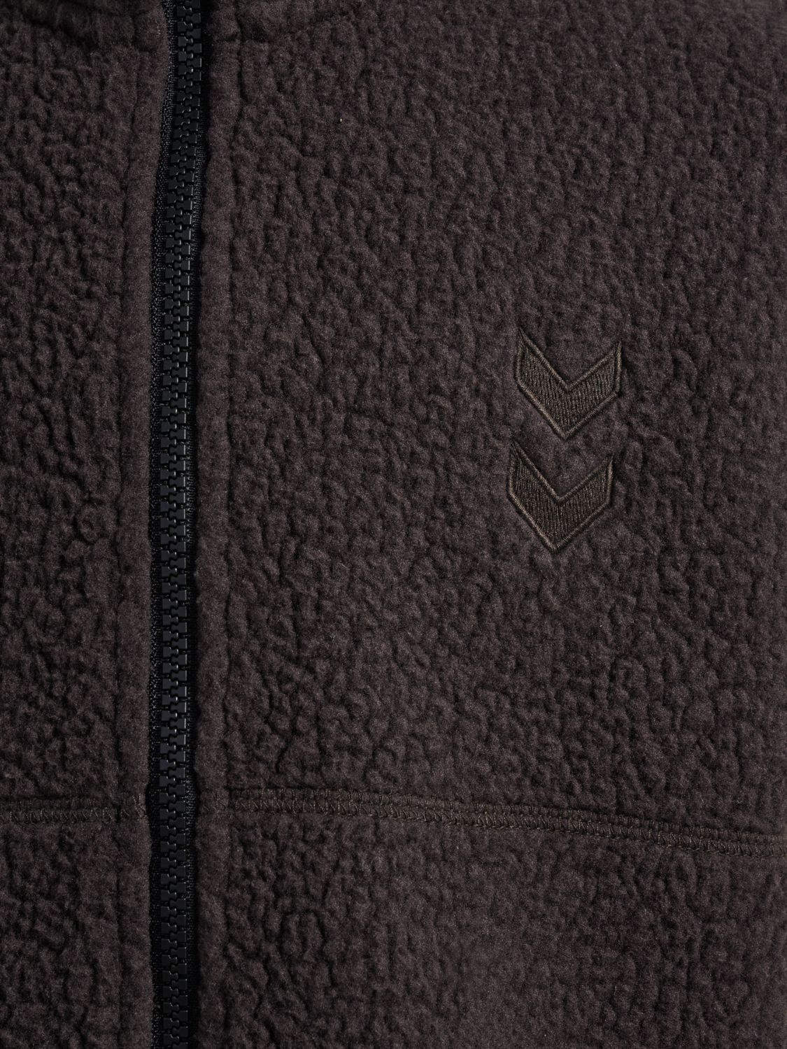 hmlJR MARTINI FLEECE ZIP VEST, CHOCOLATE TORTE, packshot