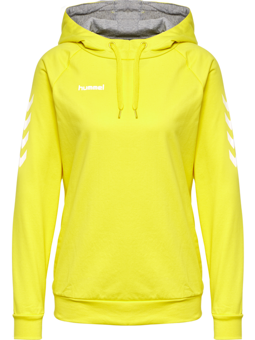 HMLGO COTTON HOODIE WOMAN, BLAZING YELLOW, packshot
