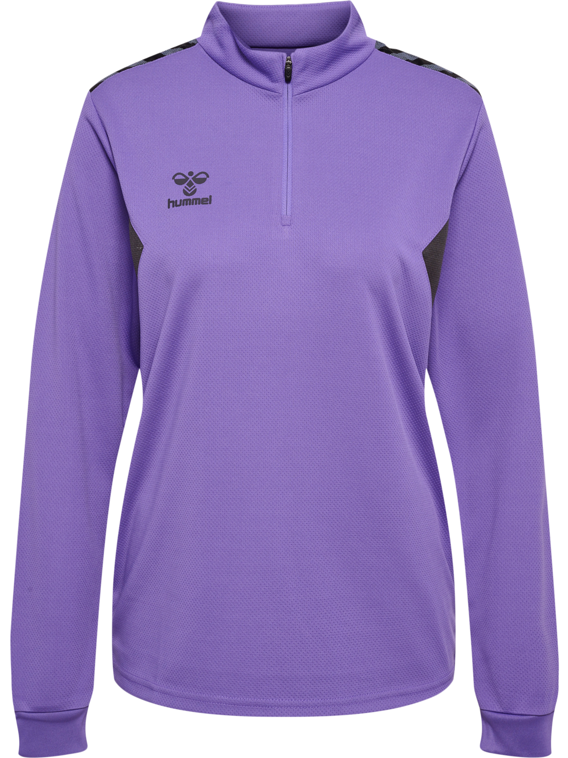hmlAUTHENTIC HALF ZIP SWEAT WOMAN, DAHLIA PURPLE/ASPHALT, packshot