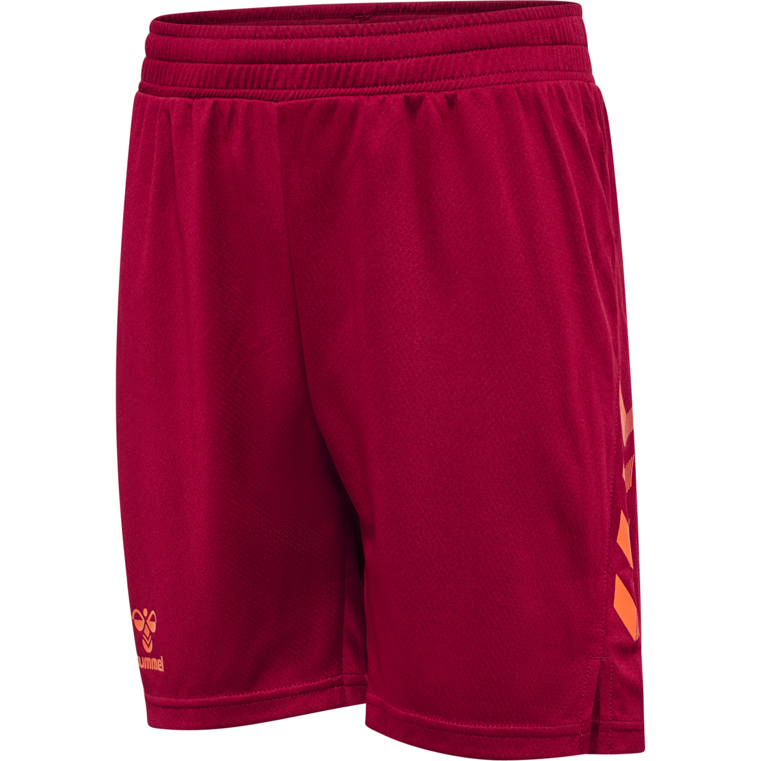 hmlONGRID POLY SHORTS KIDS, RHUBARB/NASTURTIUM, packshot