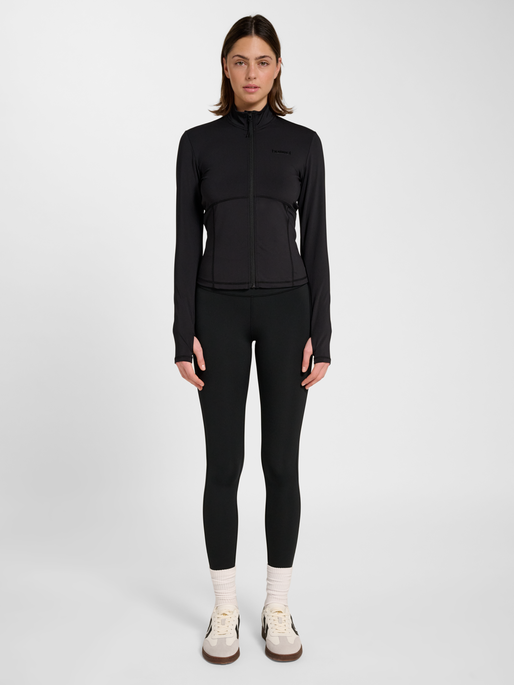 hmlPRIMA W ZIP BLOUSE, BLACK, model