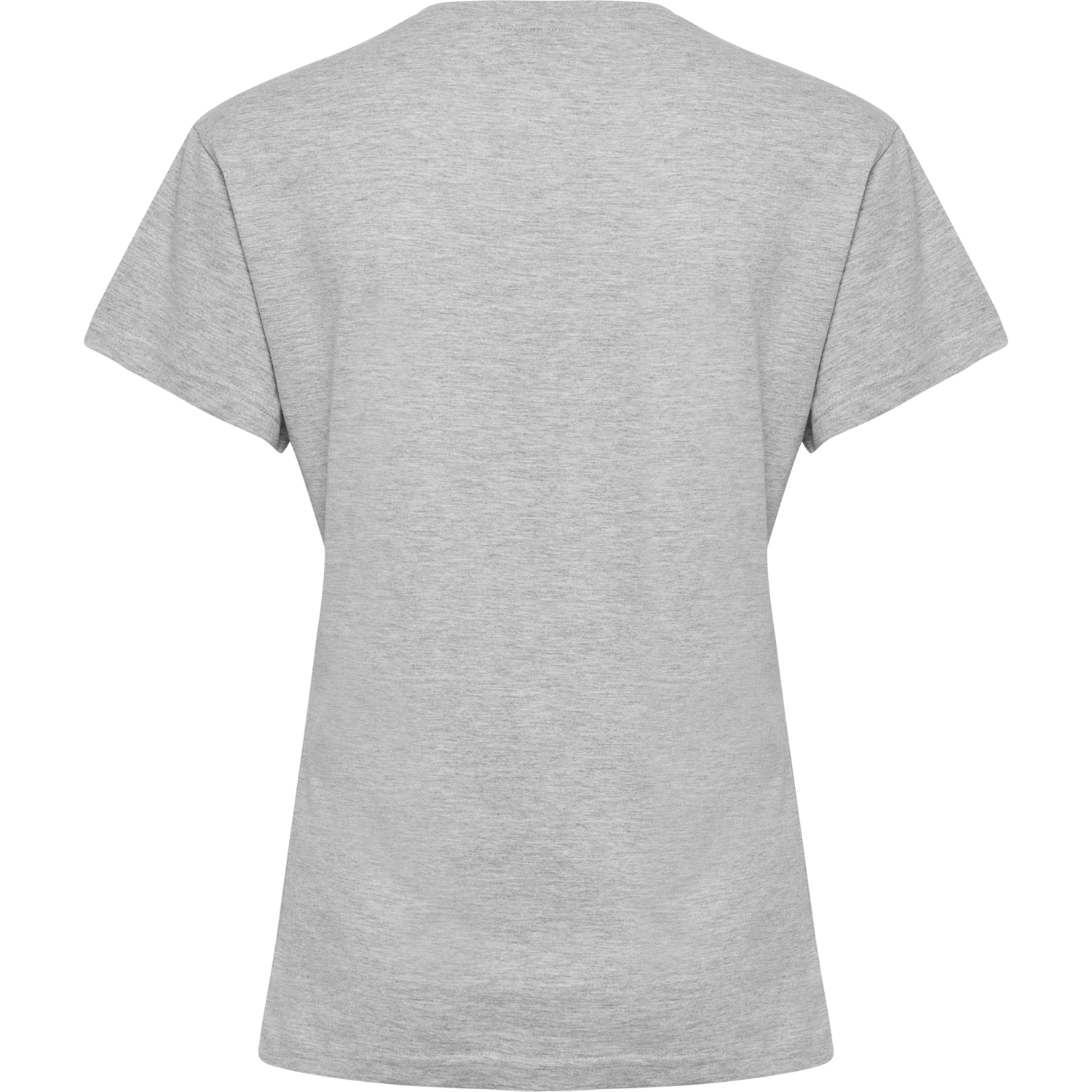 HMLGO COTTON LOGO T-SHIRT WOMAN S/S, GREY MELANGE, packshot