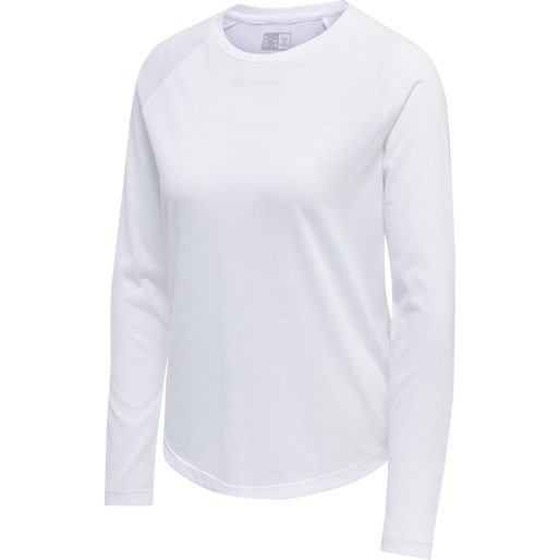 hmlMT VANJA T-SHIRT L/S, WHITE, packshot