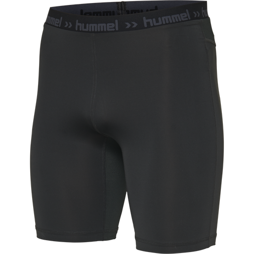 HML FIRST PERFORMANCE TIGHT SHORTS, BLACK, packshot