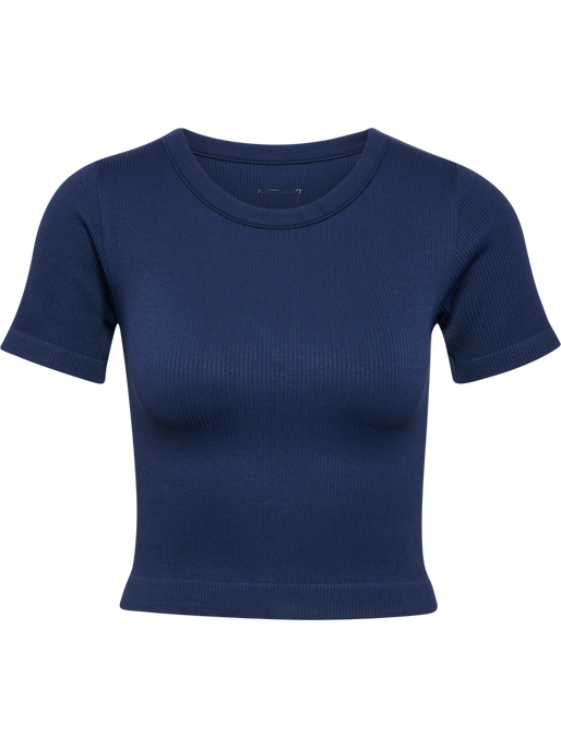 hmlPULSE SEAMLESS RIB W T-SHIRT S/S, DRESS BLUES hmlPULSE SEAMLESS RIB W T-SHIRT S/S, DRESS BLUES, packshot
