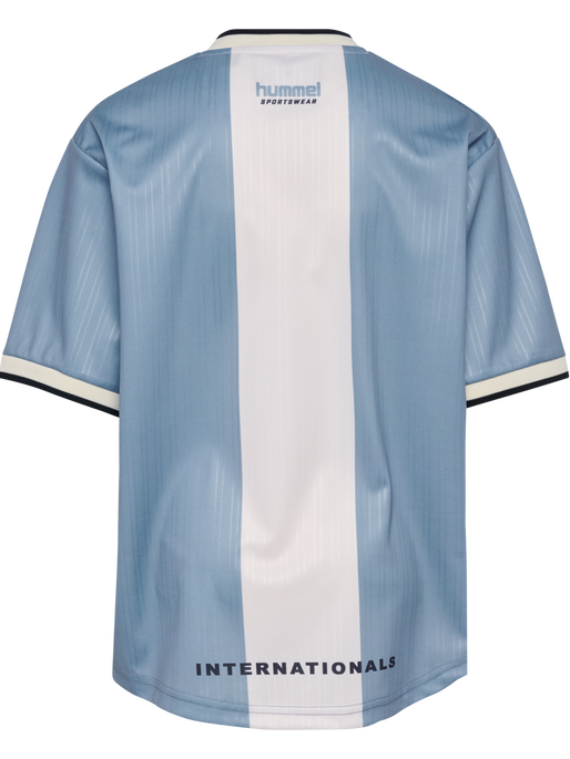 hmlJR LOOSE BALL  JERSEY S/S SET, FADED DENIM hmlJR LOOSE BALL  JERSEY S/S SET, FADED DENIM, packshot