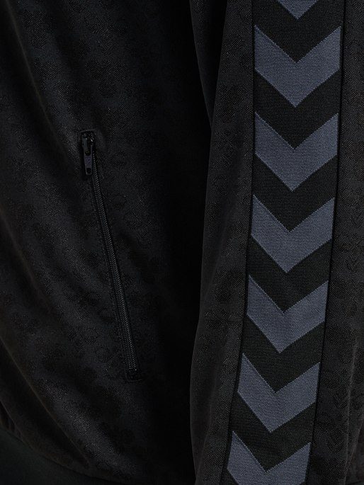 hmlARCHIVE REGULAR POLY JACKET AOP, BLACK/EBONY hmlARCHIVE REGULAR POLY JACKET AOP, BLACK/EBONY, packshot