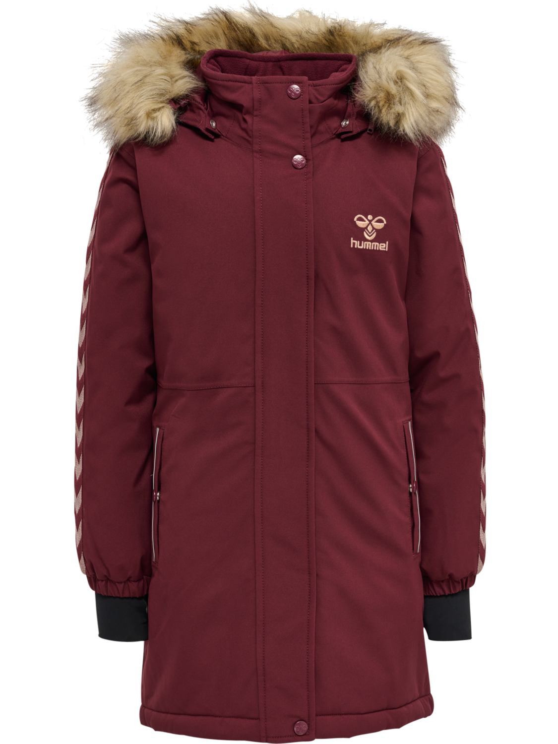 hmlLEAF TEX COAT, WINDSOR WINE, packshot
