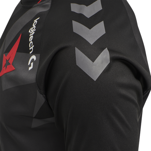 ASTRALIS 20/21 GAME JERSEY S/S_KIDS, BLACK W/LOGO, packshot