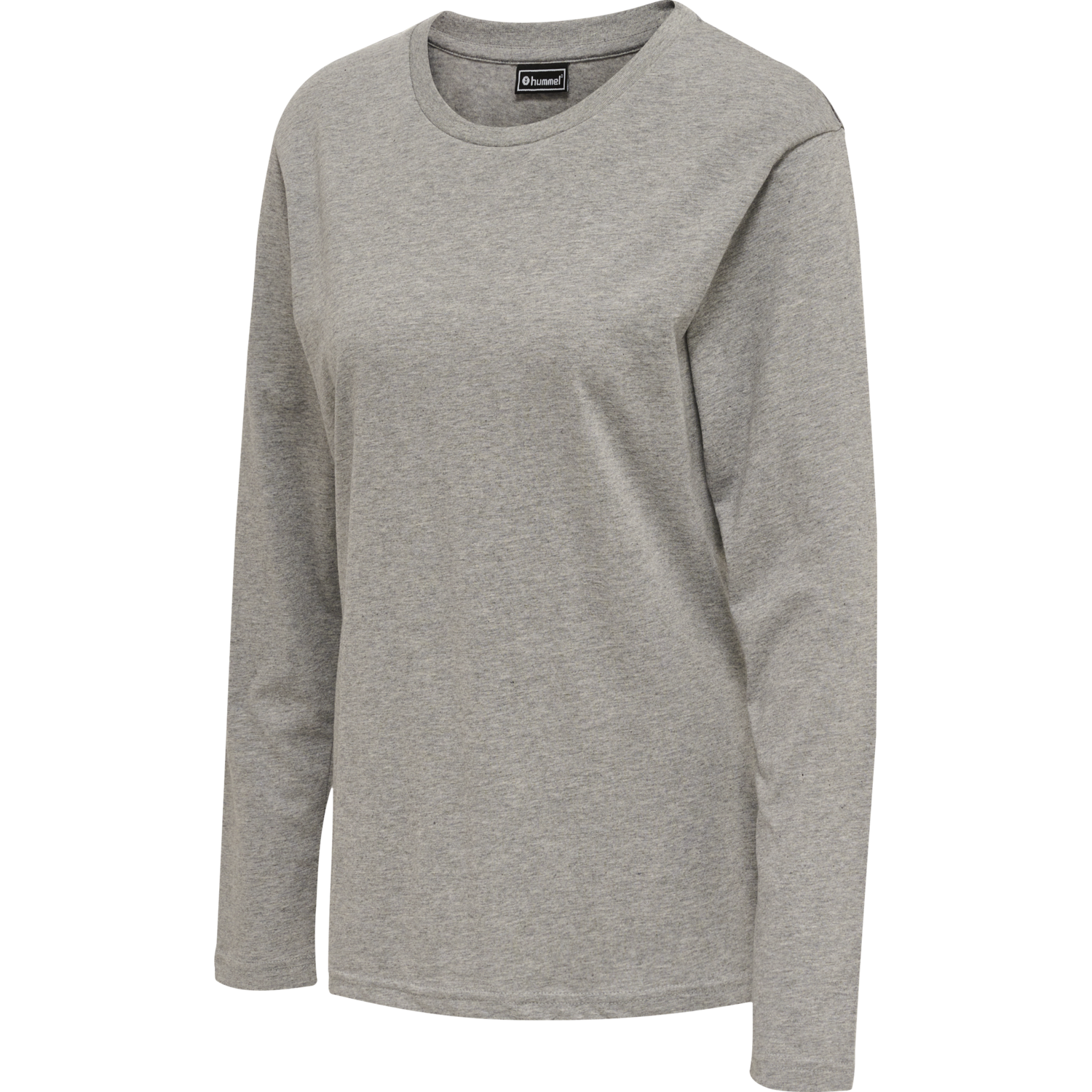 hmlRED BASIC T-SHIRT L/S WOMAN, GREY MELANGE, packshot