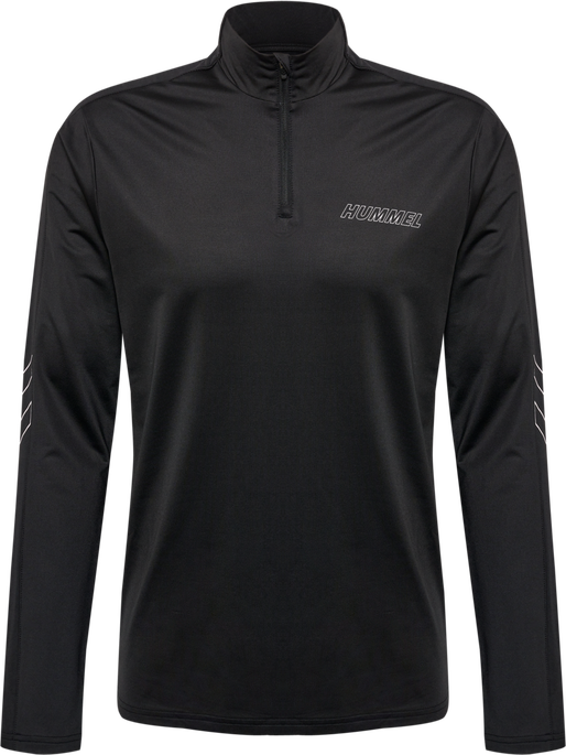 hmlTE STRENGTH PL HALF ZIP, BLACK, packshot