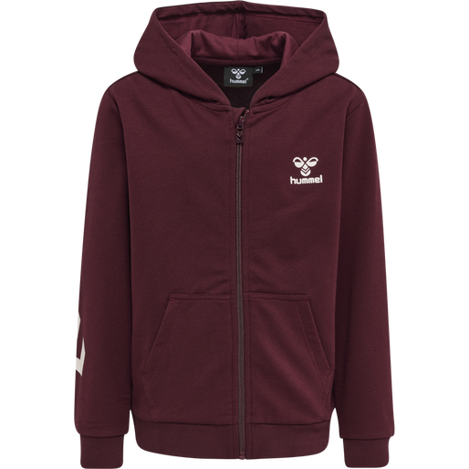 hmlTRECE ZIP HOODIE, WINDSOR WINE, packshot