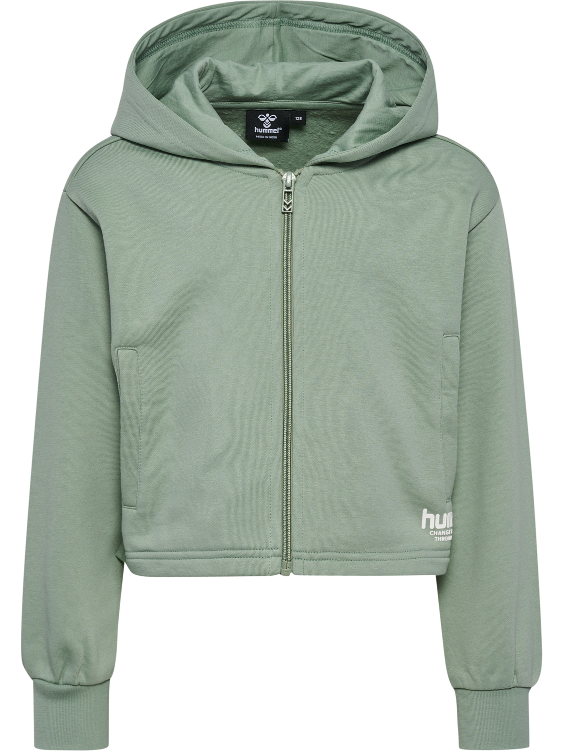 hmlZIPPI ZIP HOODIE, LILY PAD, packshot