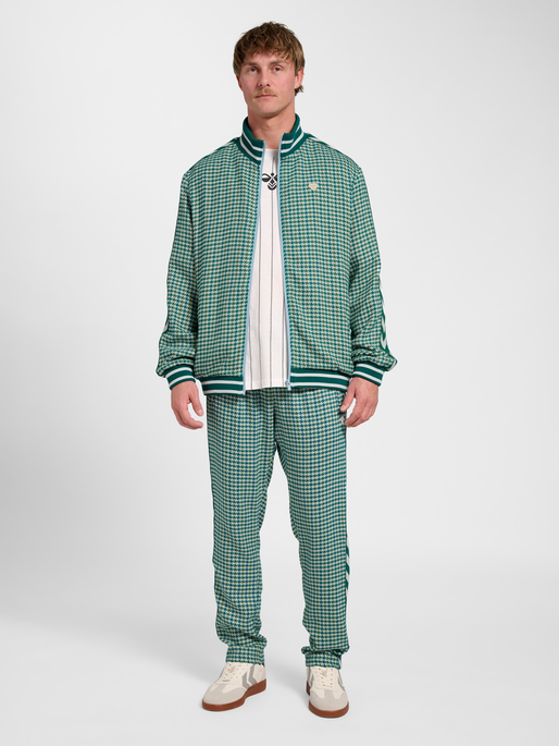 Pepita Woven Logotape Trackjacket, YELLOW/LIGHT BLUE/TEAL, model