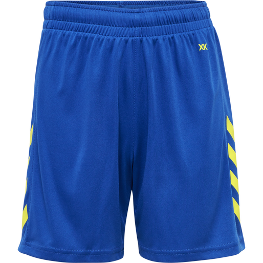 hmlCORE XK POLY SHORTS KIDS, TRUE BLUE/BLAZING YELLOW, packshot