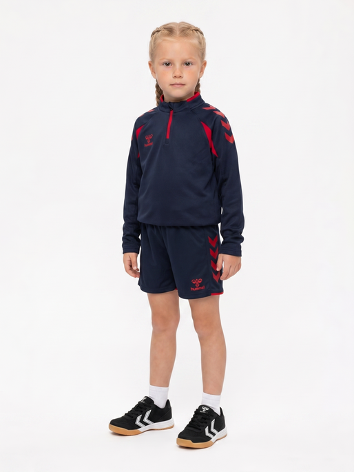 hmlCORE 2.0 SHORTS KIDS, MARINE/TRUE RED, model