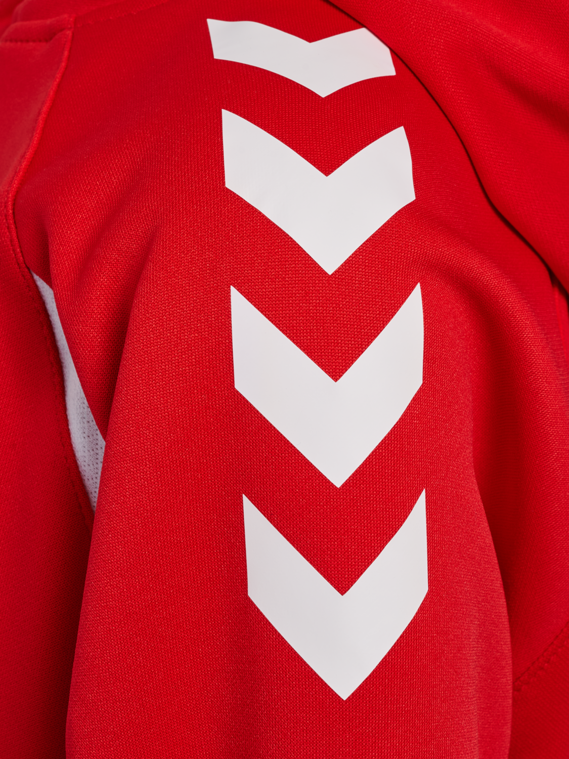 hmlCORE 2.0 HOODIE KIDS, TRUE RED/WHITE, packshot