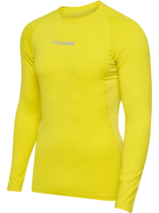 hmlBL PERFORMANCE TEE L/S, BLAZING YELLOW, packshot