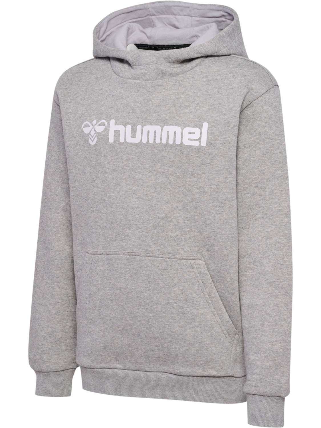 hmlMOVER COTTON HOODIE KIDS, GREY MELANGE, packshot