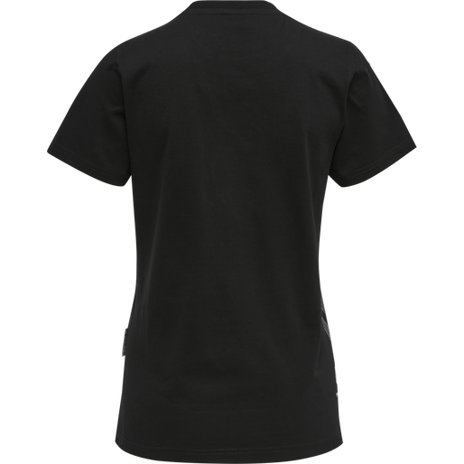 hmlMOVE GRID COTTON T-SHIRT S/S WOM, BLACK, packshot