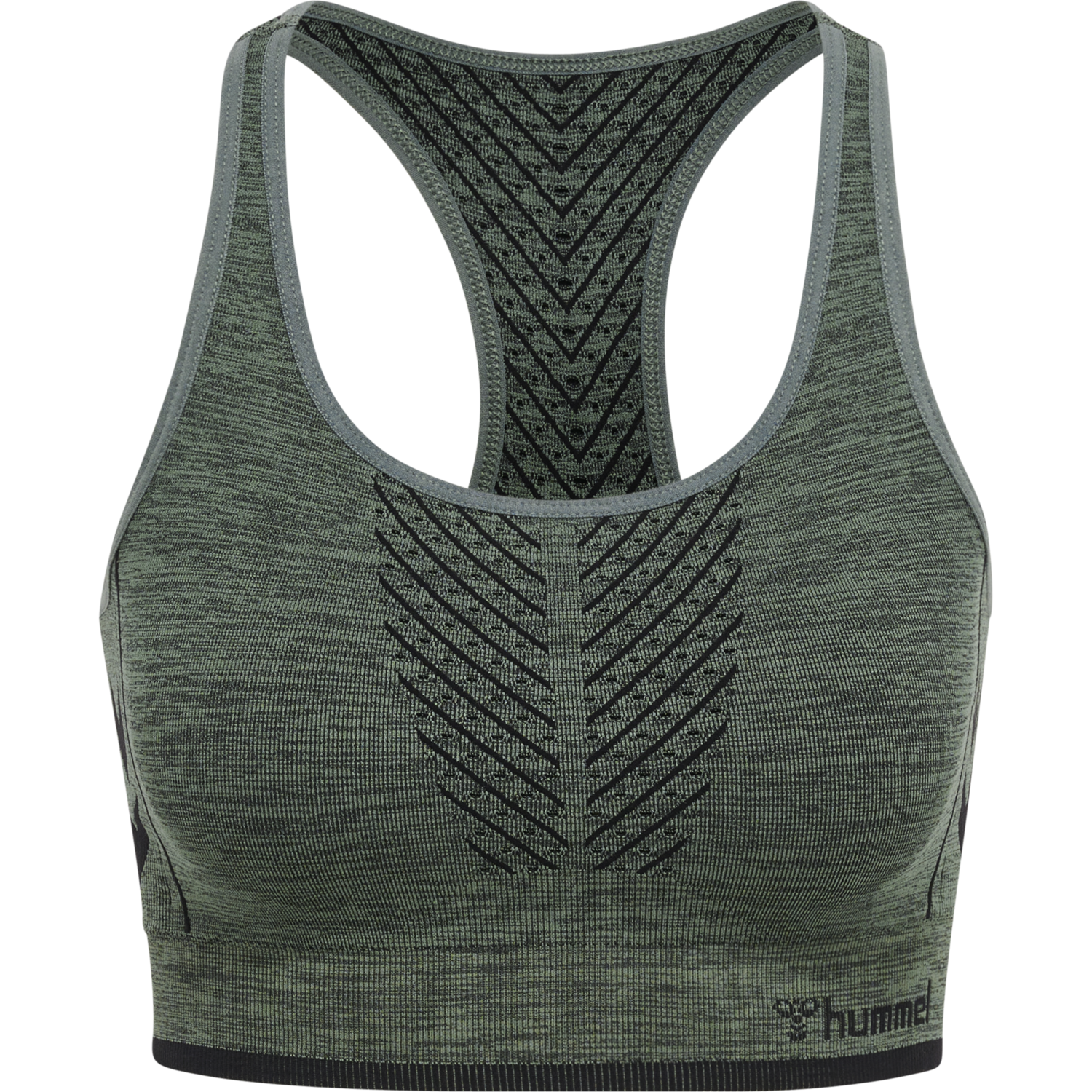 hmlMT ALY SEAMLESSS SPORTS TOP, NORTH ATLANTIC/BLACK MELANGE, packshot