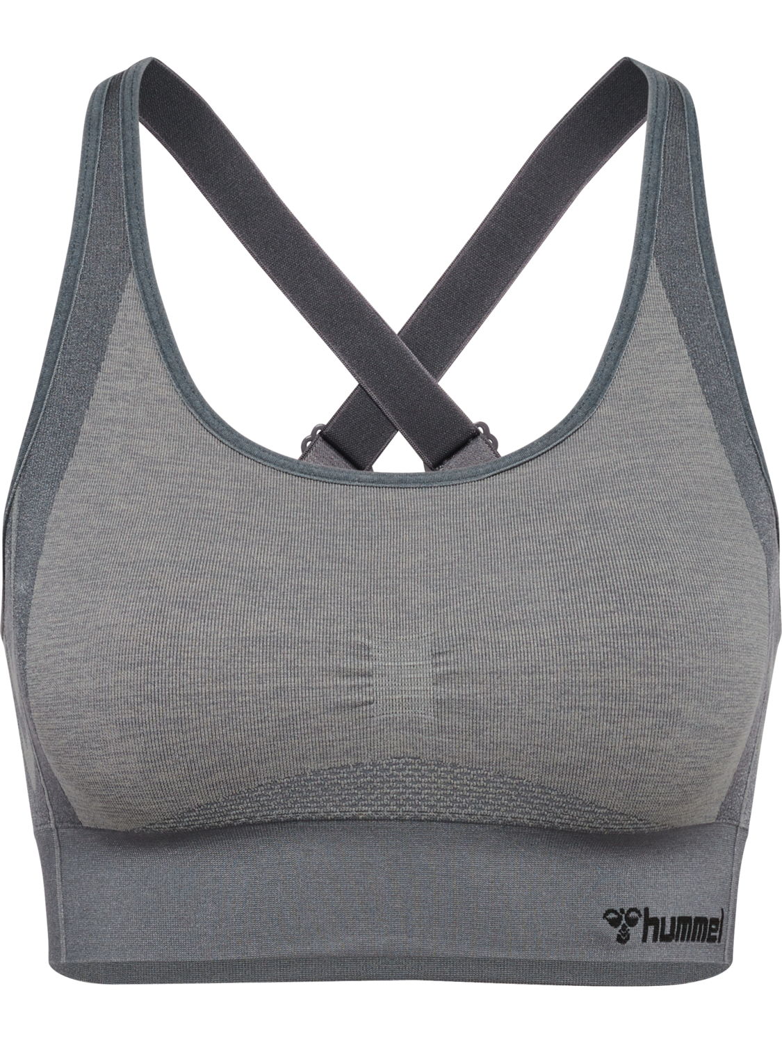 hmlMT SHINE SEAMLESS SPORTS BRA, QUIET SHADE/SHARKSKIN MELANGE, packshot
